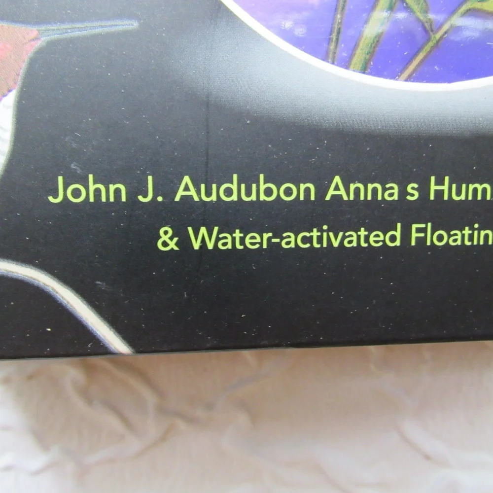 2 Modgy Luminaries Lanterns Floating LED Tealights Reuseable Audubon Hummingbird